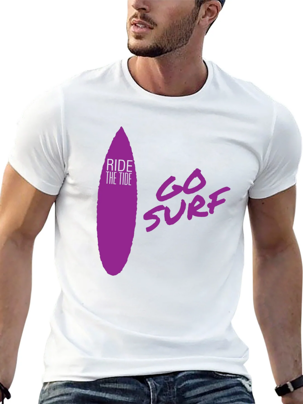 Ride the Tide Surf T-Shirt - Black product image 12