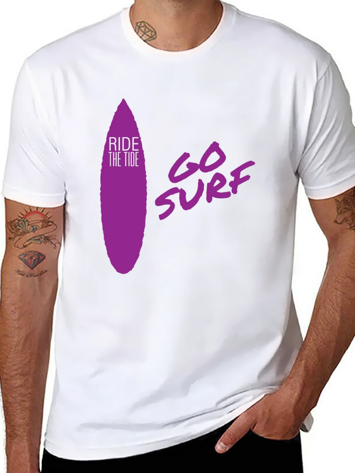 Ride the Tide Surf T-Shirt - Black product image 7