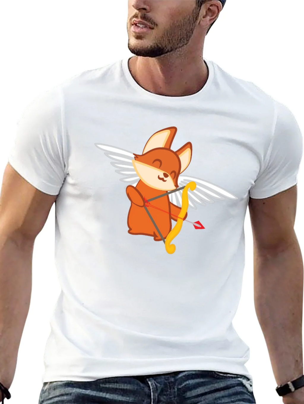 Cupid Fox Graphic Tee - Love Arrow Shirt product image 12