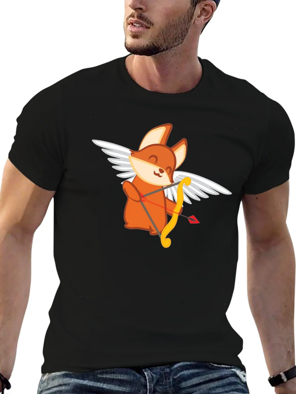 Cupid Fox Graphic Tee - Love Arrow Shirt product image 6