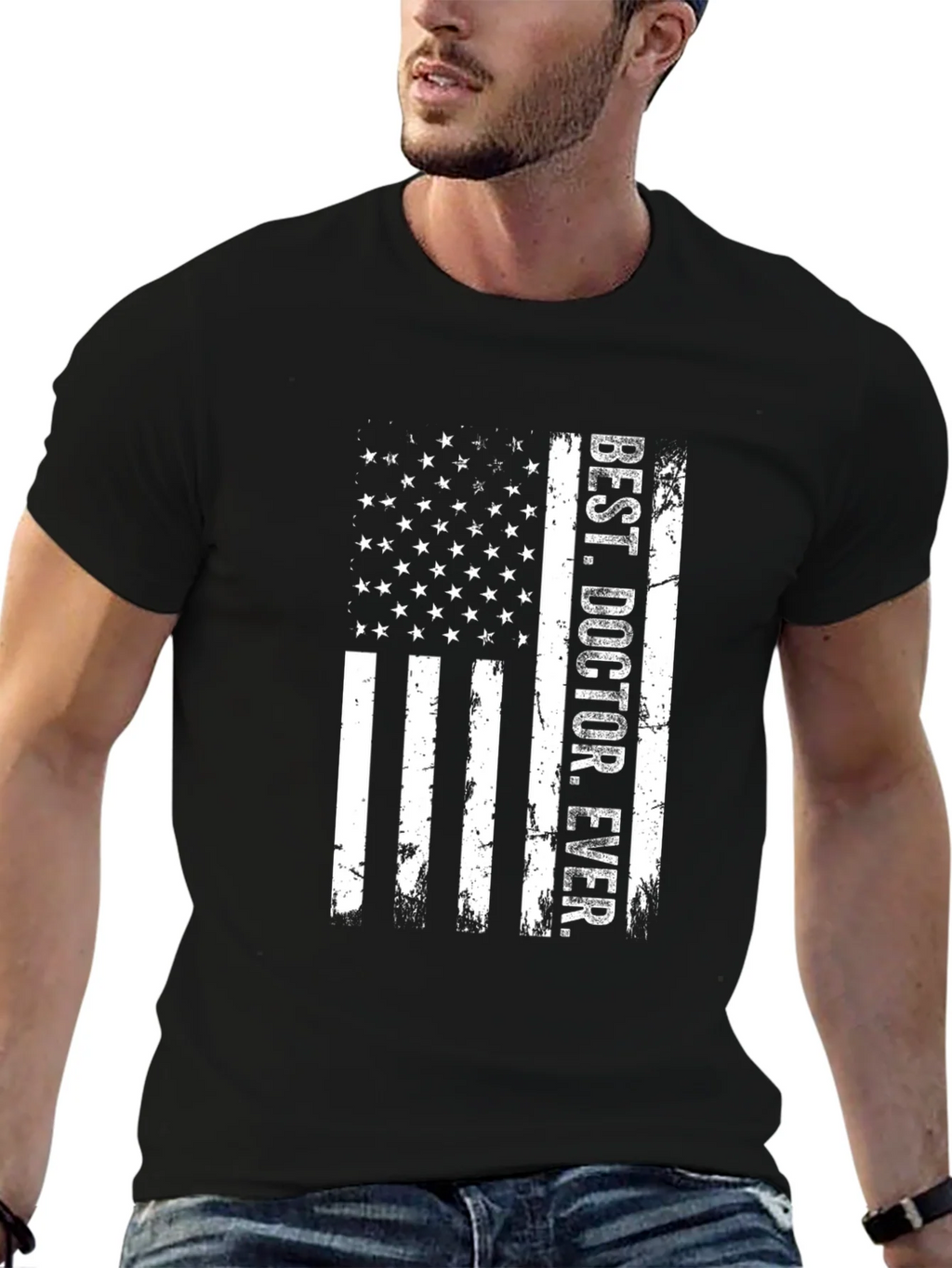 Best Doctor Ever - Patriotic Flag T-Shirt product image 6