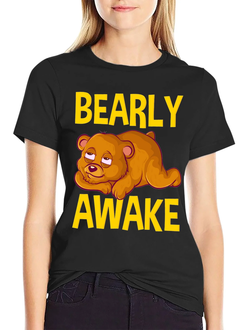 Bearly Awake Graphic Tee - Funny Sleepy Bear T-Shirt product image 2