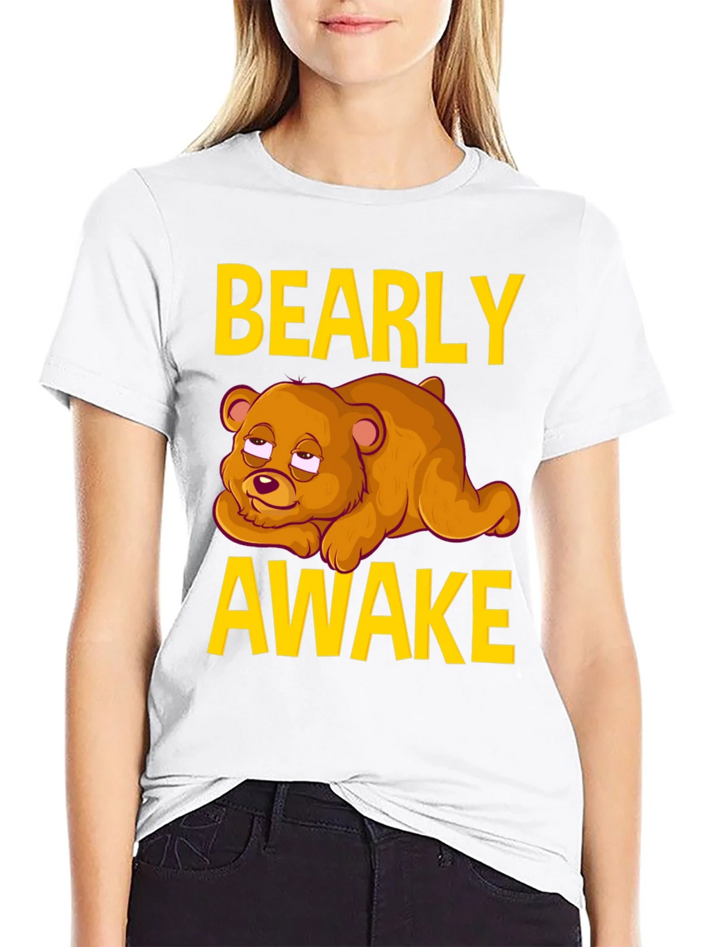 Bearly Awake Graphic Tee - Funny Sleepy Bear T-Shirt product image 6