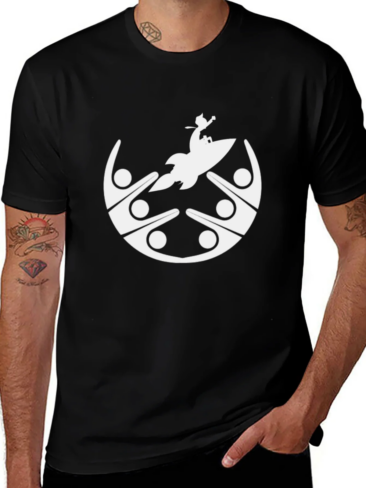 Graphic Tee: Community Rocket Black T-Shirt product image 1