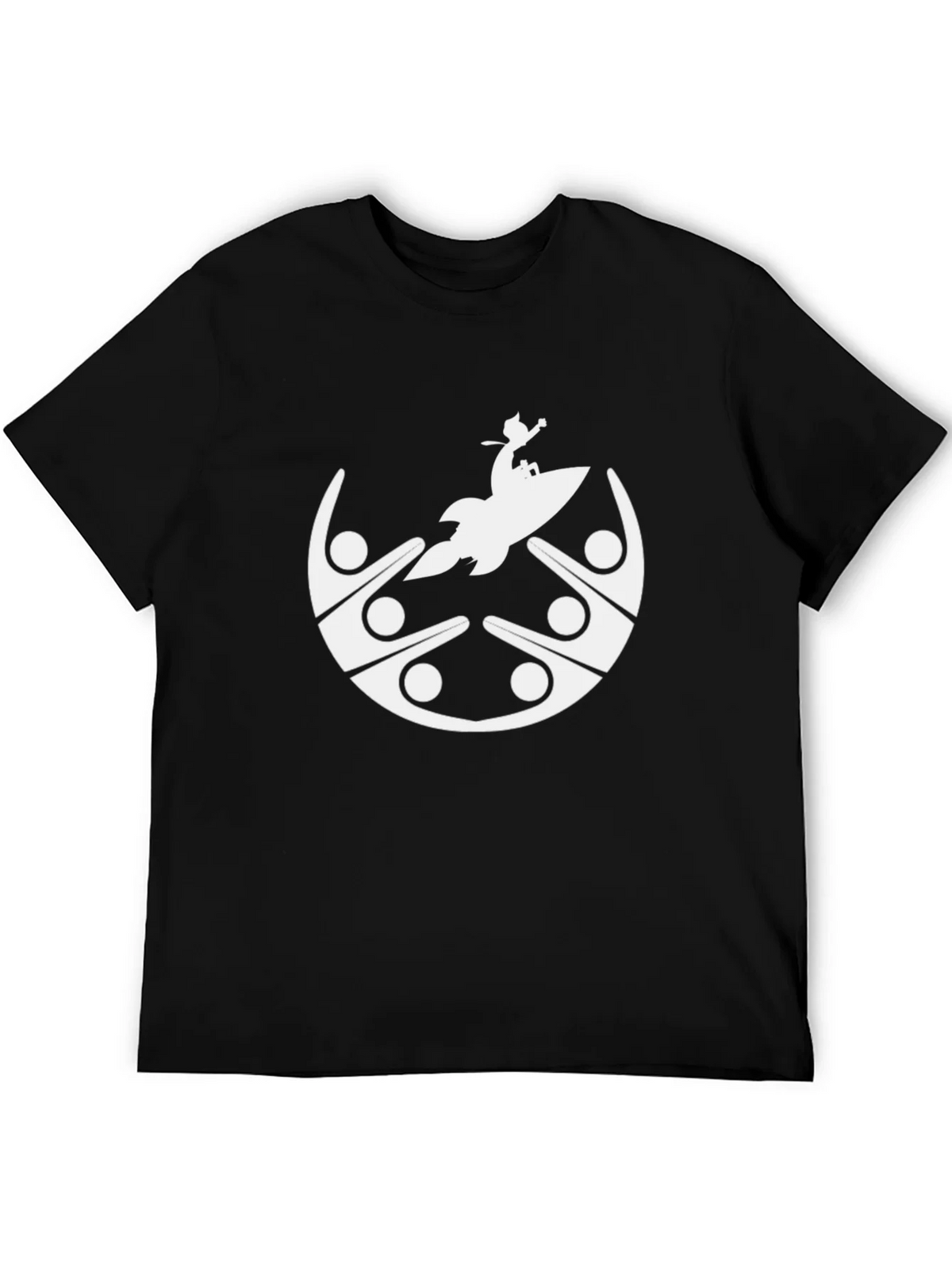 Graphic Tee: Community Rocket Black T-Shirt product image 5