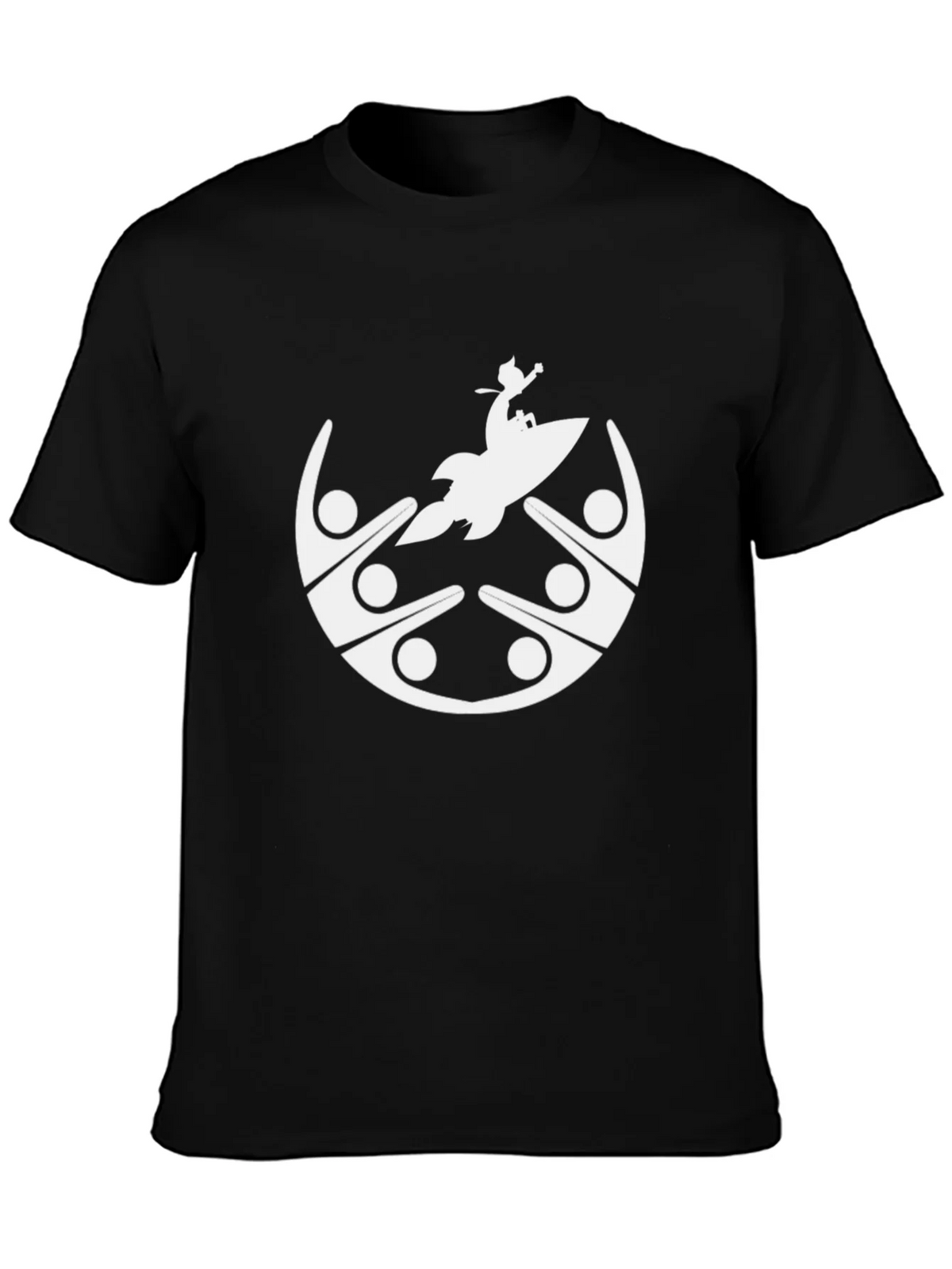 Graphic Tee: Community Rocket Black T-Shirt product image 3