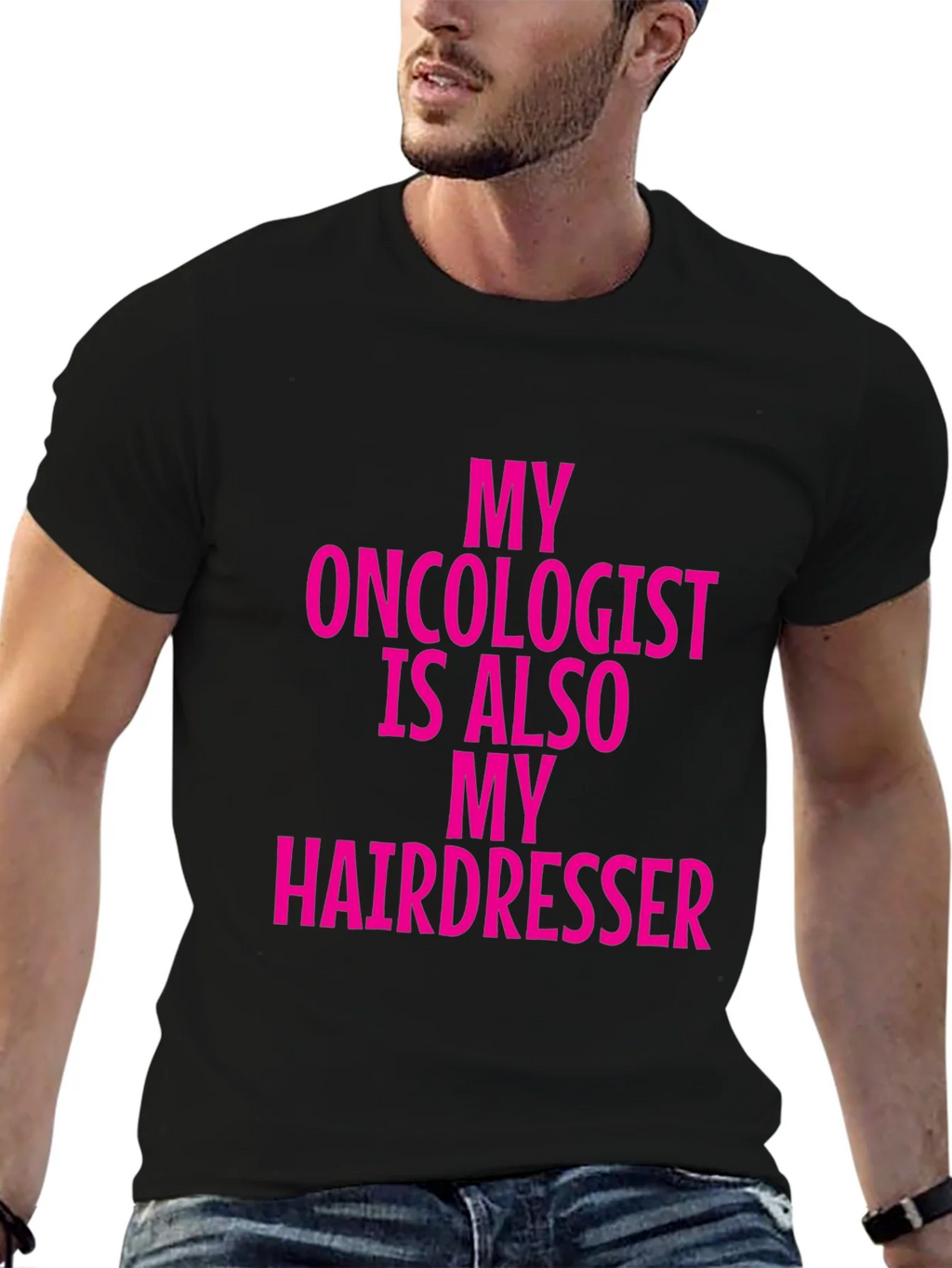 Oncologist Hairdresser Funny Graphic Tee product image 6