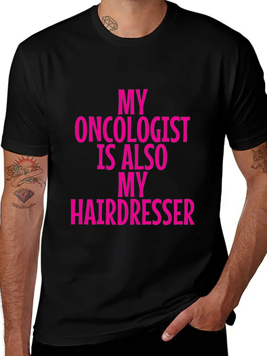 Oncologist Hairdresser Funny Graphic Tee product image 1