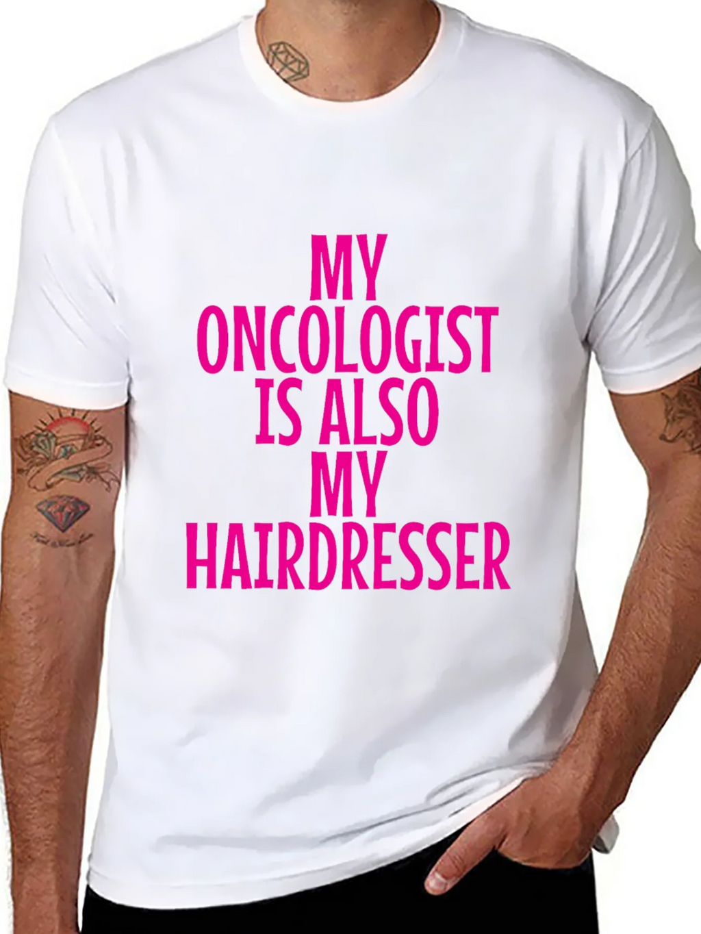 Oncologist Hairdresser Funny Graphic Tee product image 7