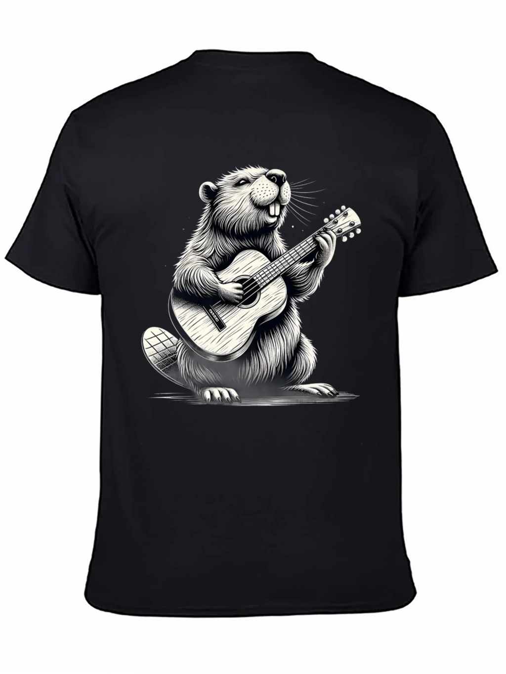 Musician Beaver Graphic Tee - Black product image 1