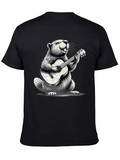 Musician Beaver Graphic Tee - Black product image 1
