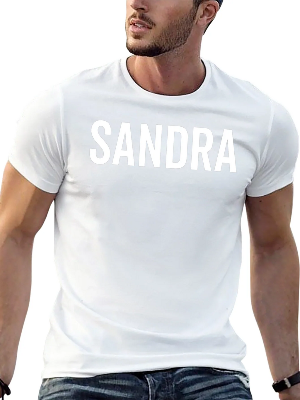 Sandra Custom Name Black T-Shirt product image 12