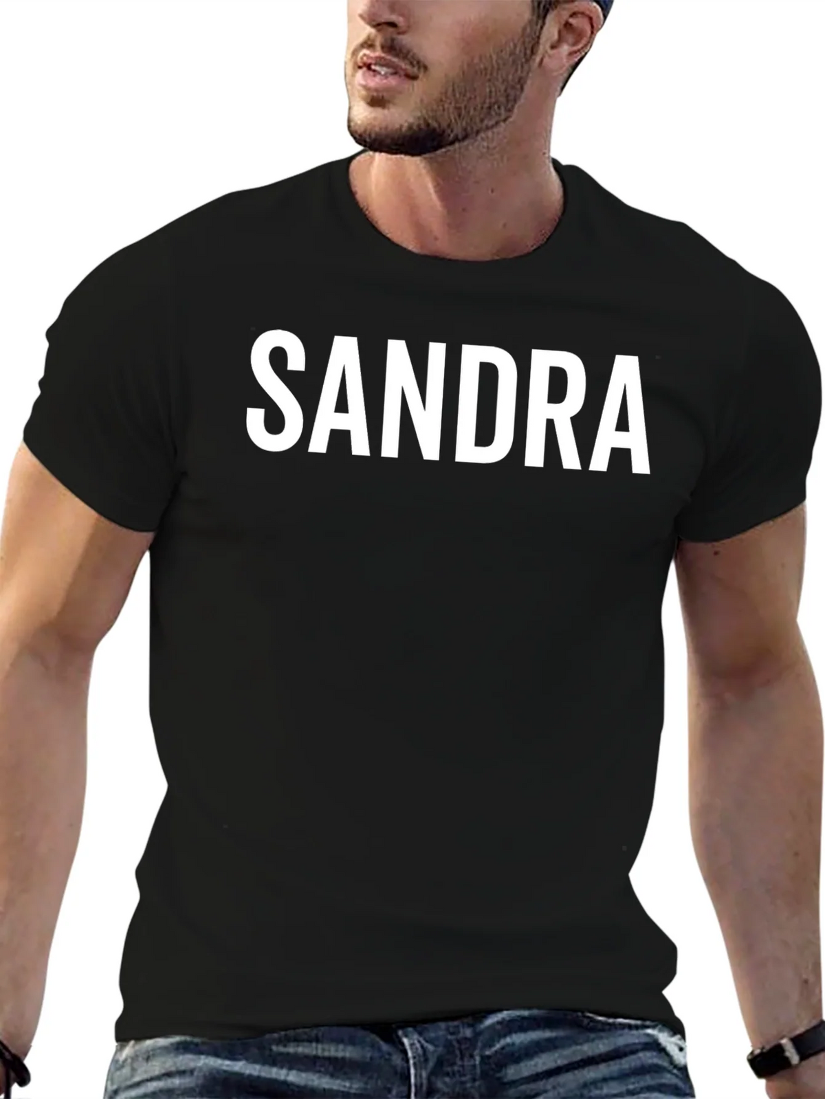Sandra Custom Name Black T-Shirt product image 6