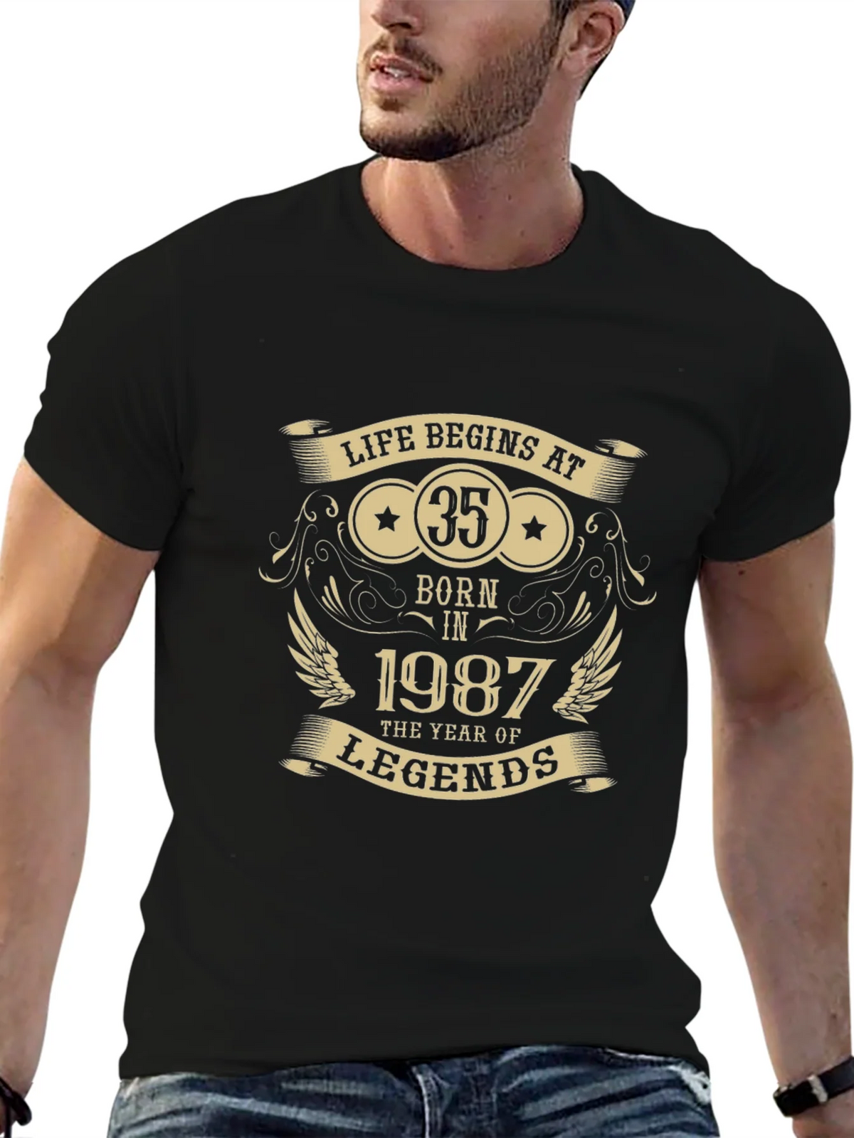 Life Begins at 35 - Born in 1987 T-Shirt product image 5