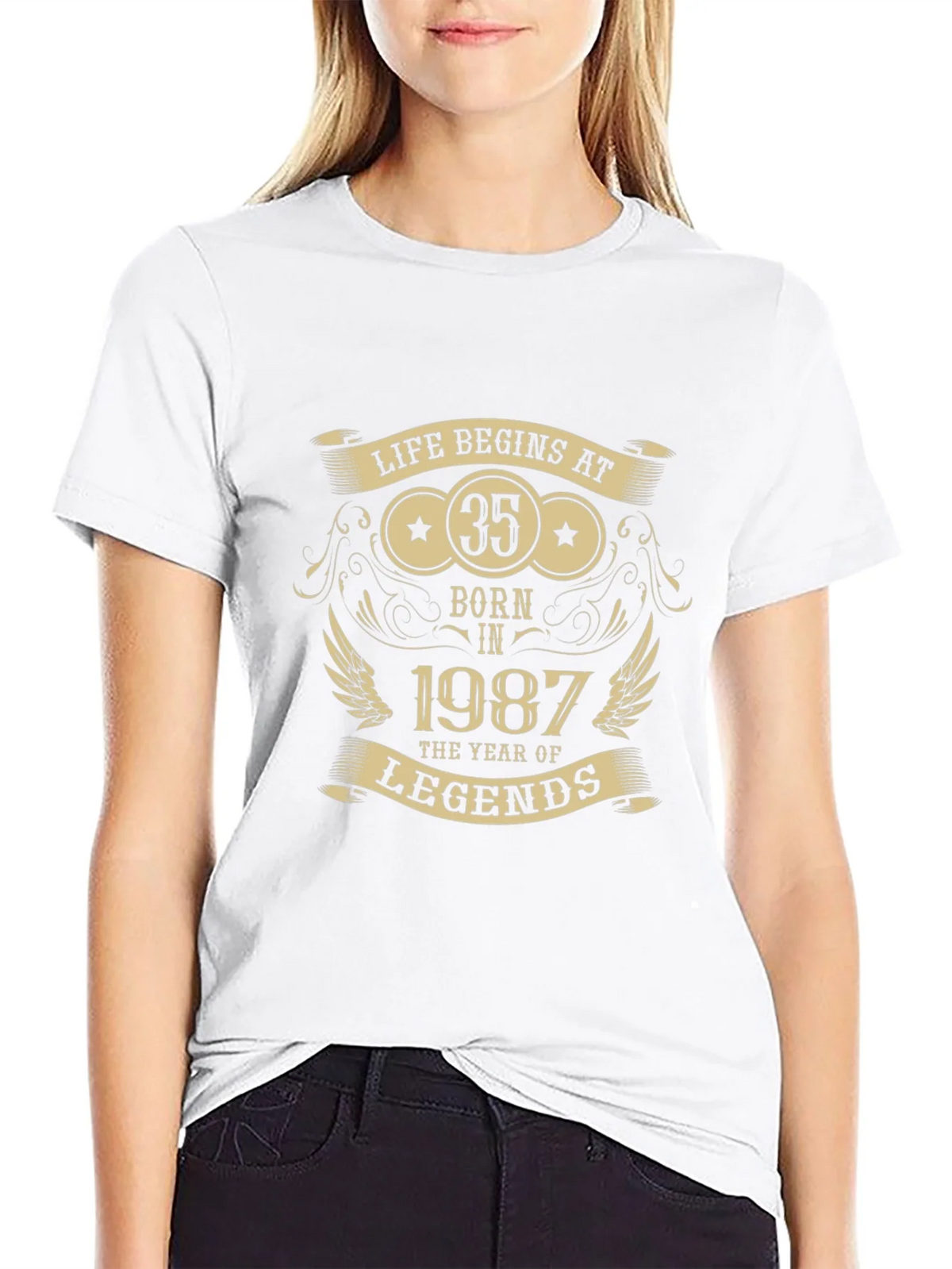 Life Begins at 35 - Born in 1987 T-Shirt product image 7