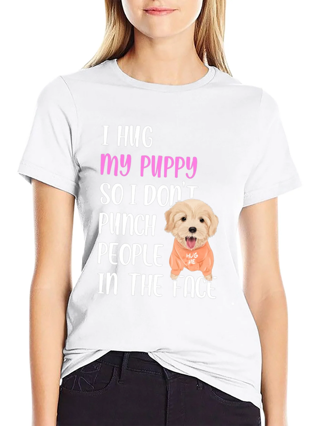 I Hug My Puppy T-Shirt product image 5