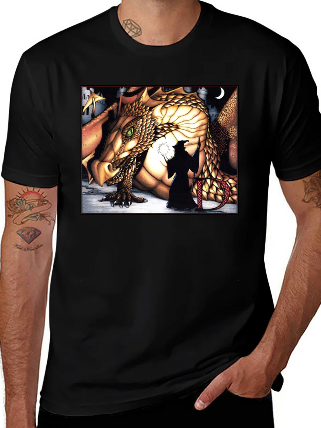 Dragon & Wizard Graphic Tee product image 1