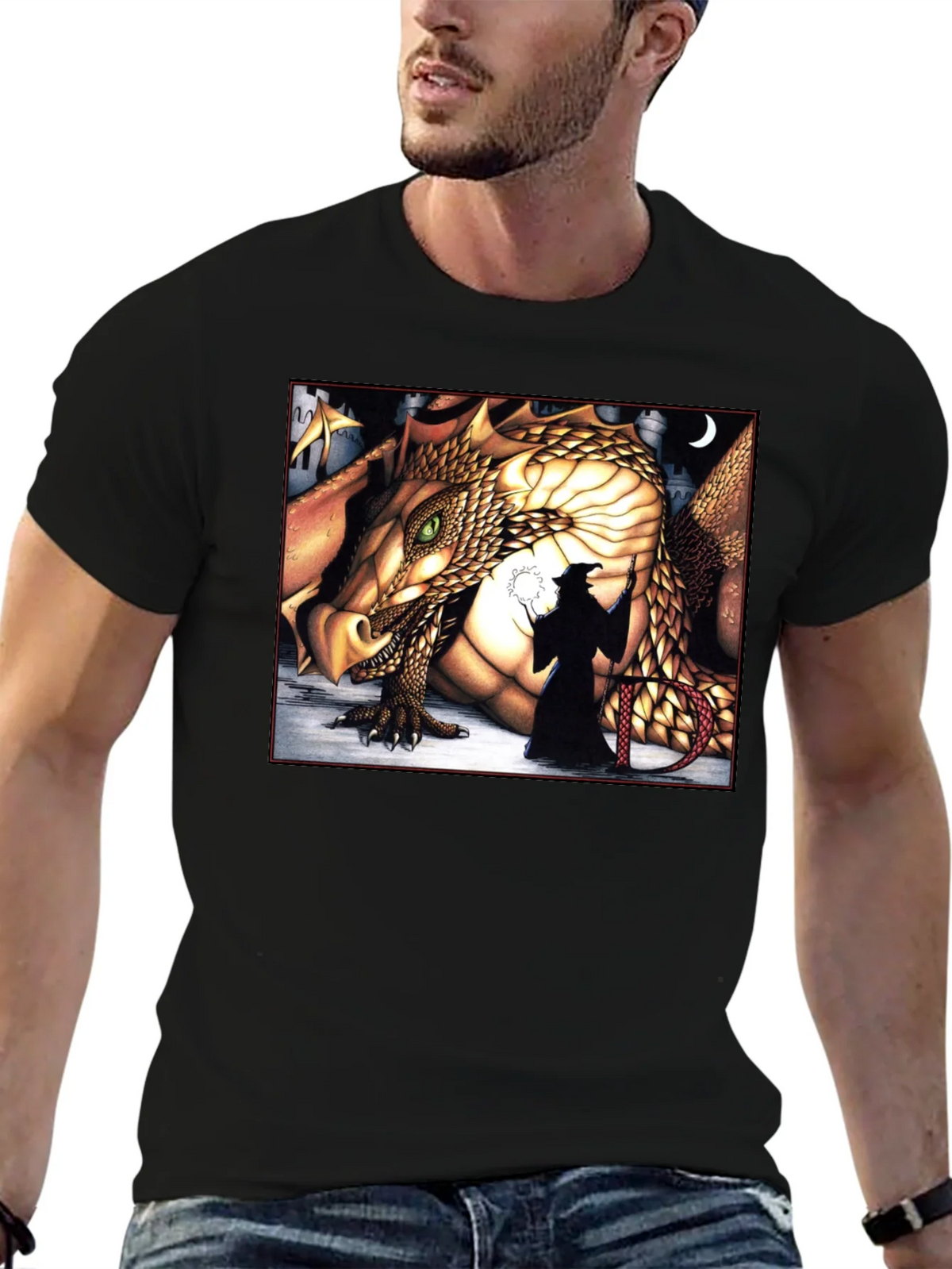 Dragon & Wizard Graphic Tee product image 6