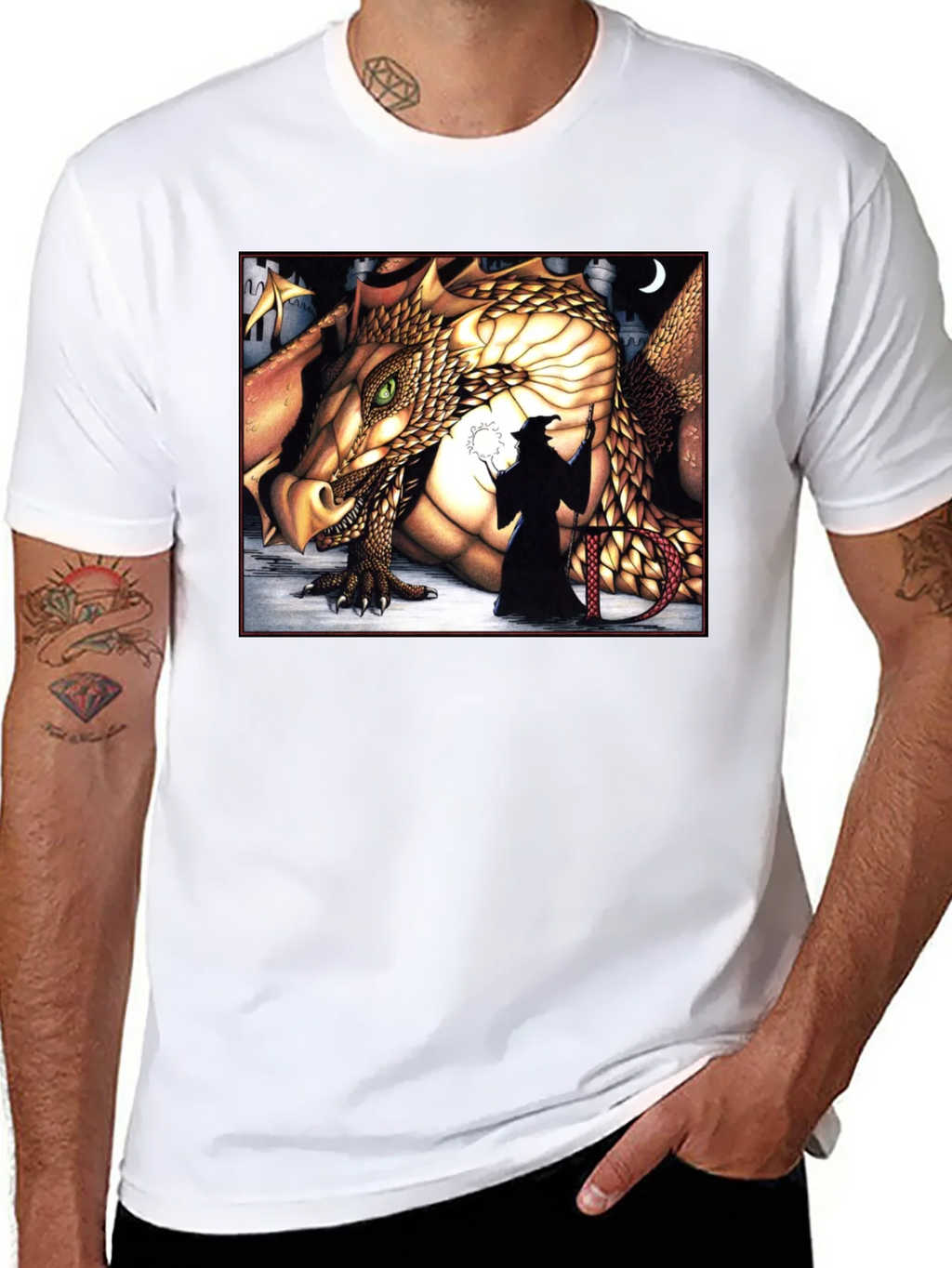 Dragon & Wizard Graphic Tee product image 7