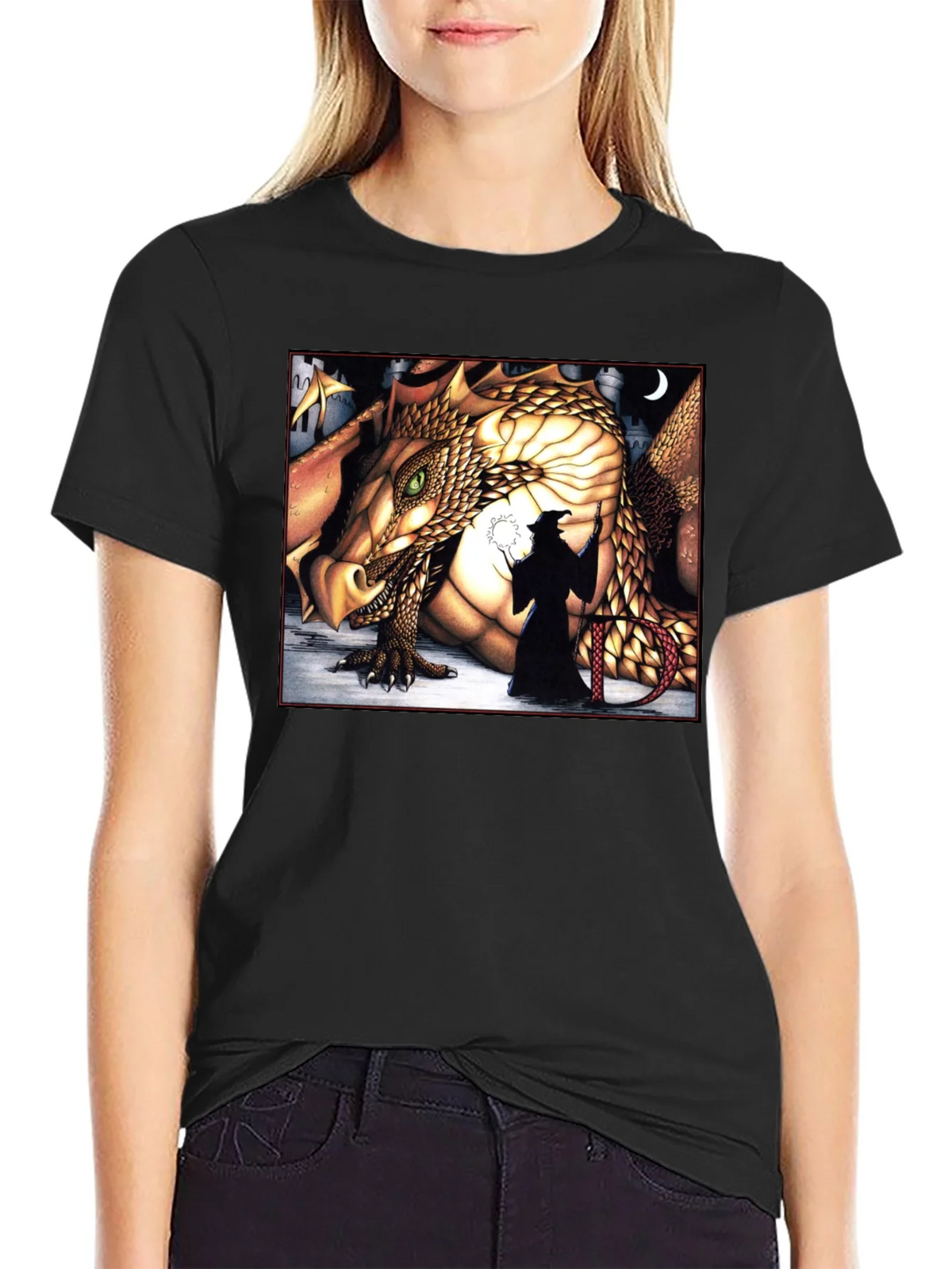 Dragon & Wizard Graphic Tee product image 2