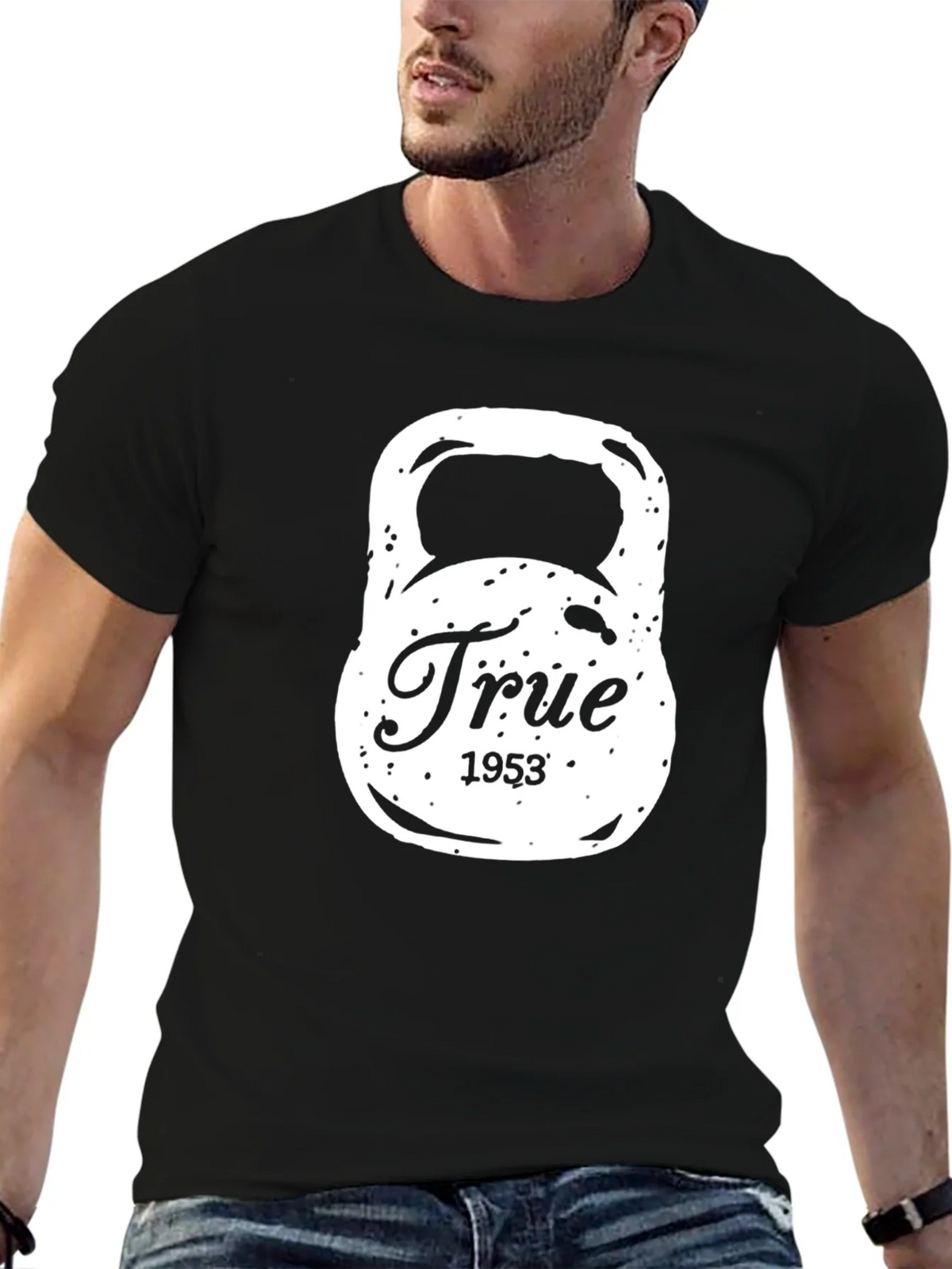 True 1953 Kettlebell Black T-Shirt product image 6