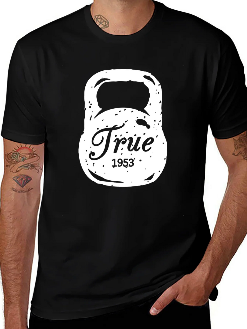 True 1953 Kettlebell Black T-Shirt product image 1