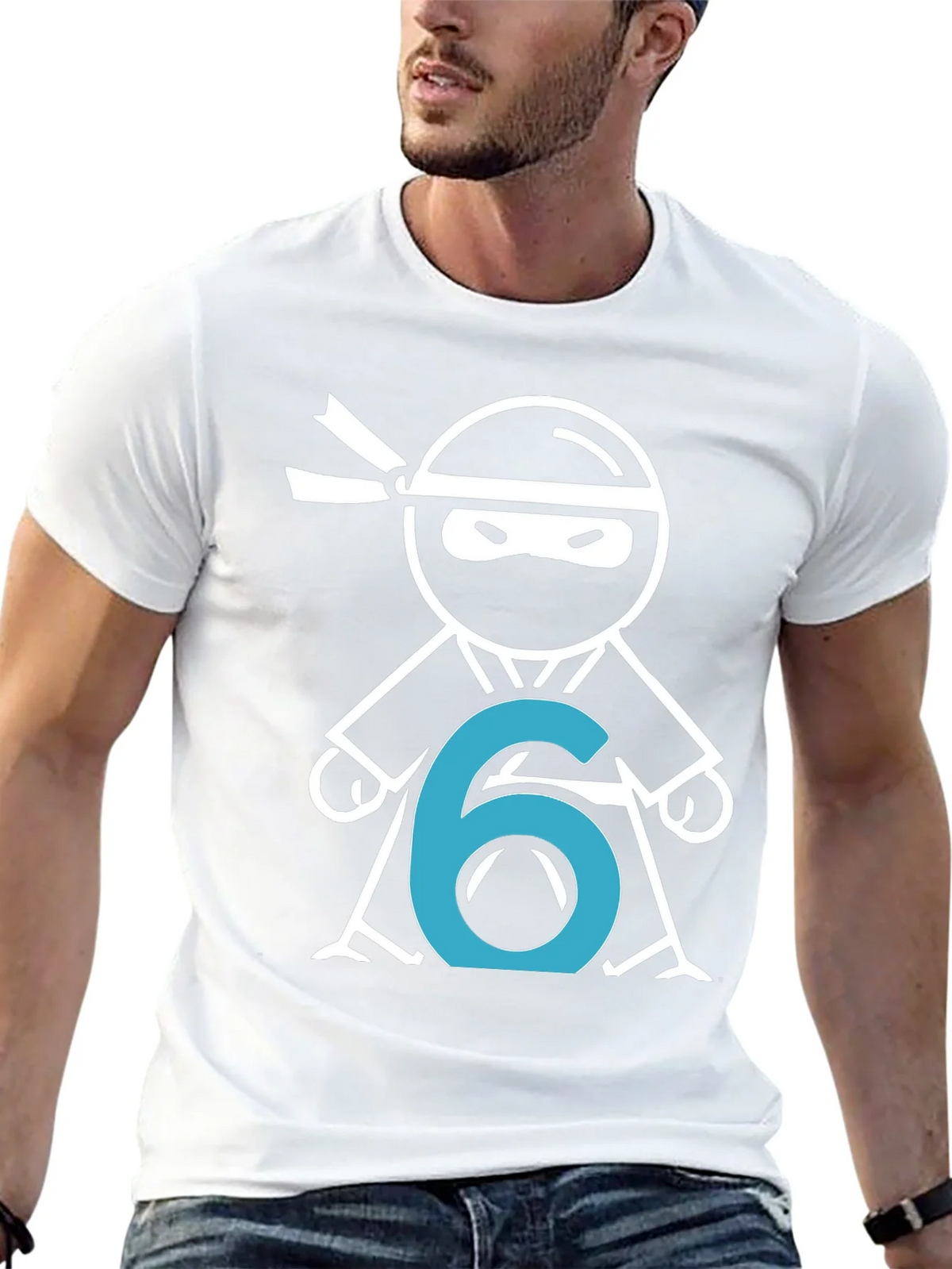 Ninja Number 6 T-Shirt - Birthday Party Tee product image 12
