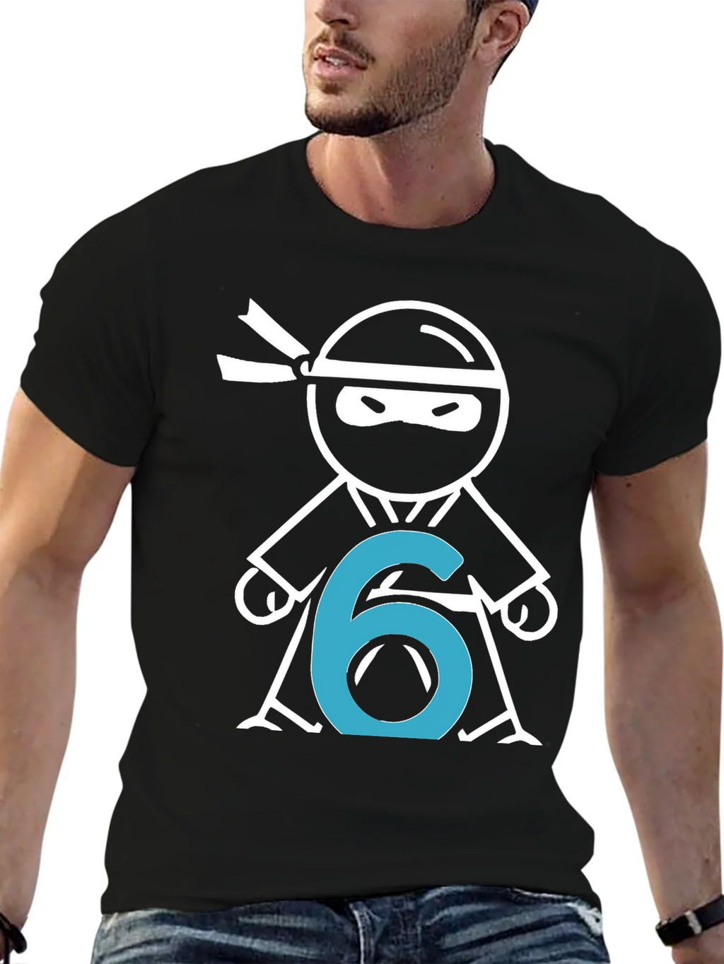 Ninja Number 6 T-Shirt - Birthday Party Tee product image 6