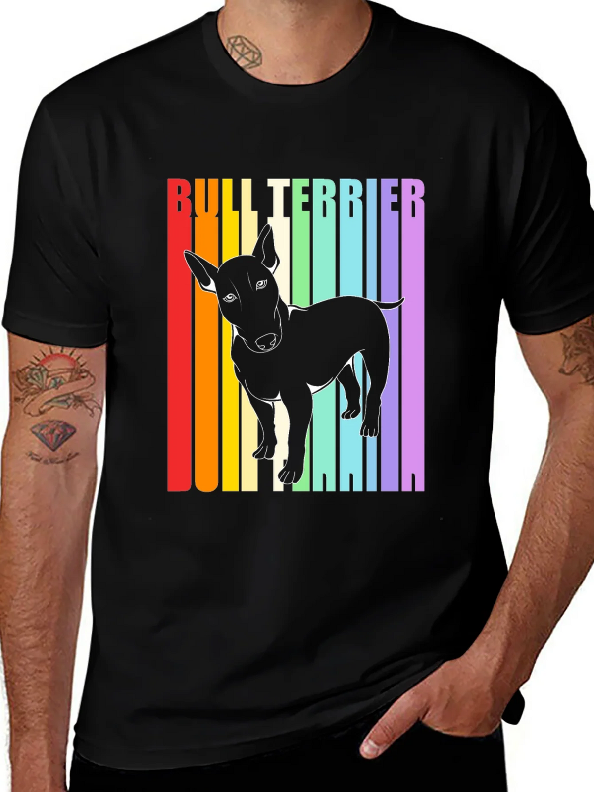 Bull Terrier Rainbow T-Shirt product image 1