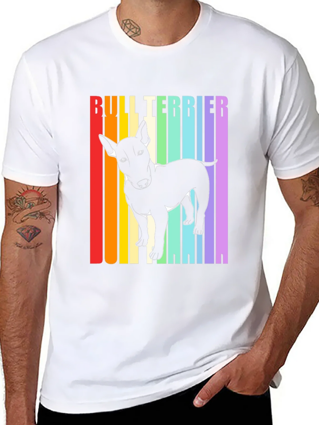 Bull Terrier Rainbow T-Shirt product image 7
