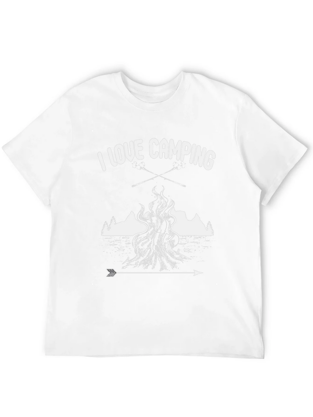 I Love Camping Graphic Tee - Black Cotton Shirt product image 11