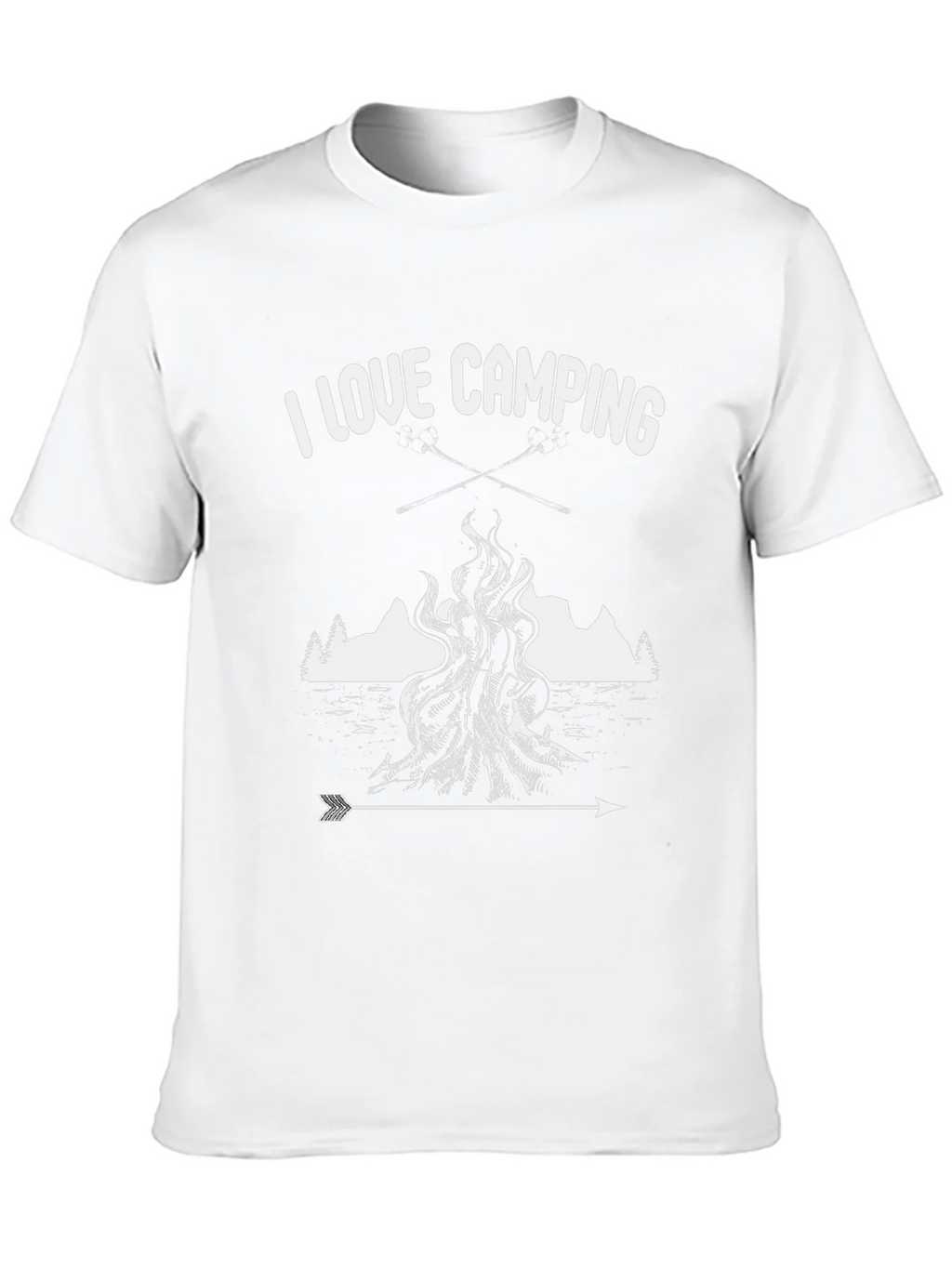 I Love Camping Graphic Tee - Black Cotton Shirt product image 9