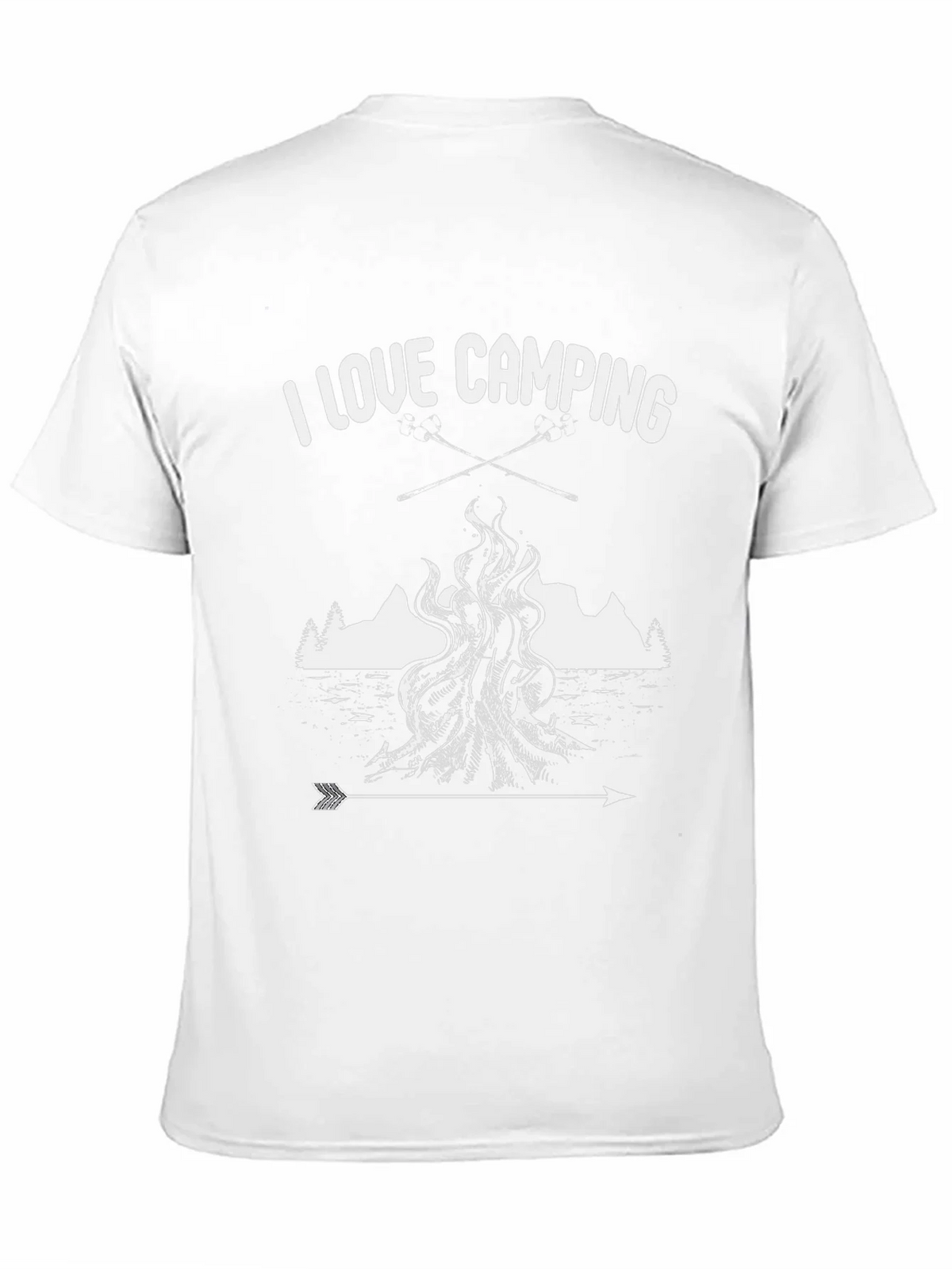I Love Camping Graphic Tee - Black Cotton Shirt product image 10