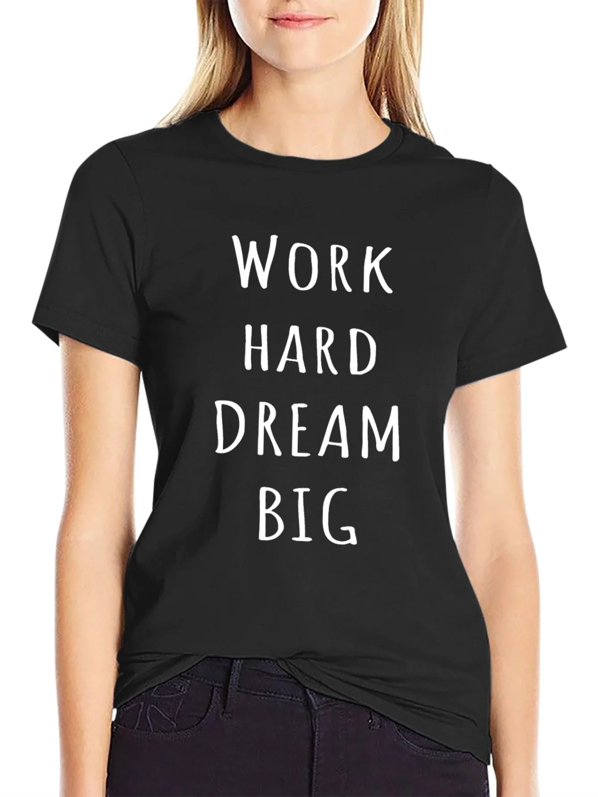 Work Hard Dream Big Black Graphic Tee product image 2
