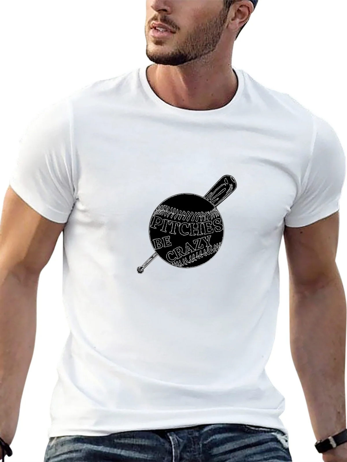 Crazy Pitches Baseball Graphic T-Shirt product image 10