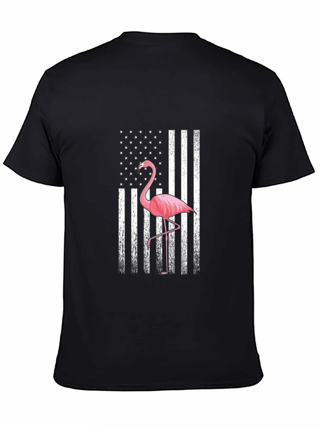 Flamingo American Flag Graphic T-Shirt product image 4