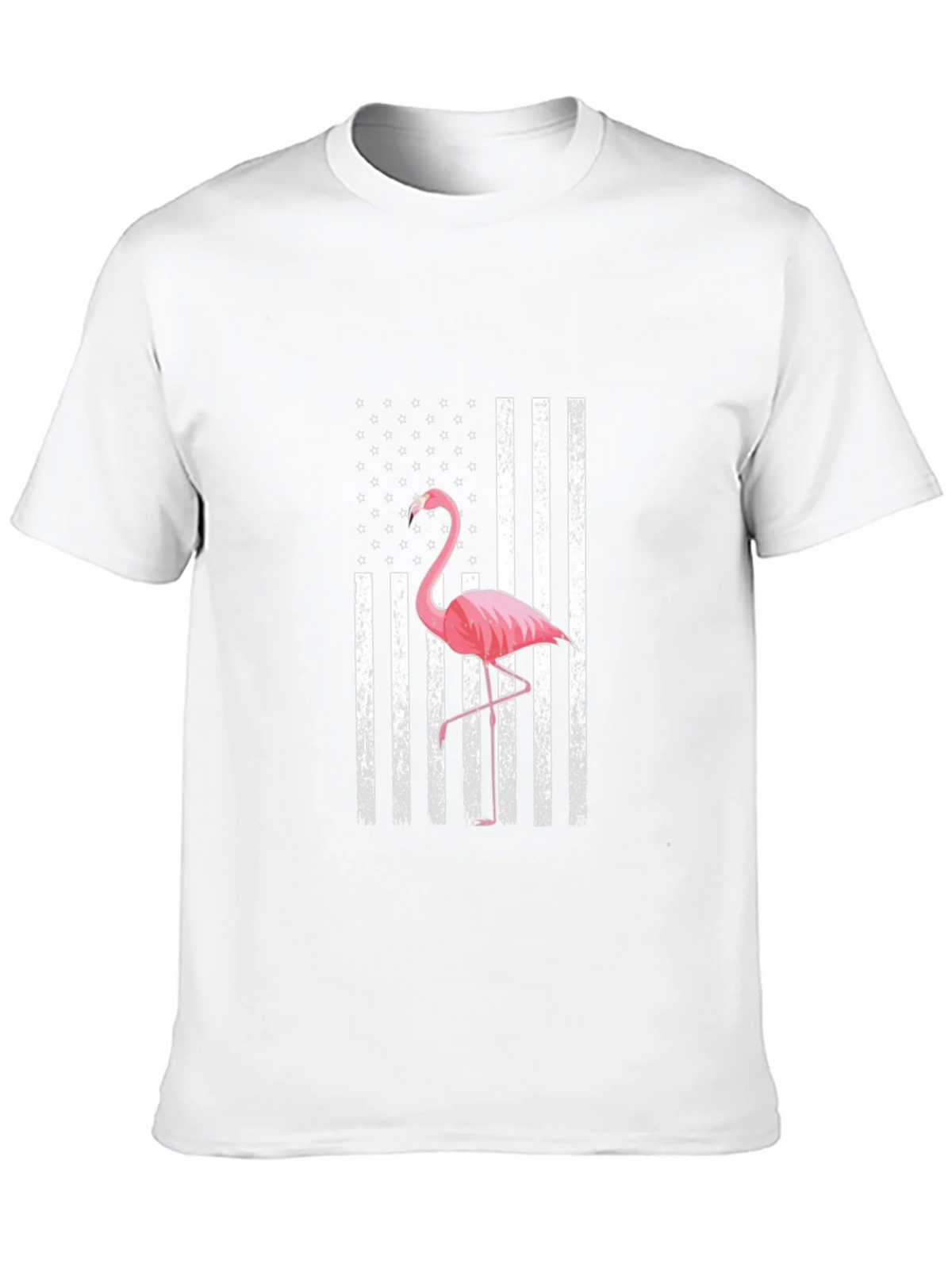 Flamingo American Flag Graphic T-Shirt product image 9