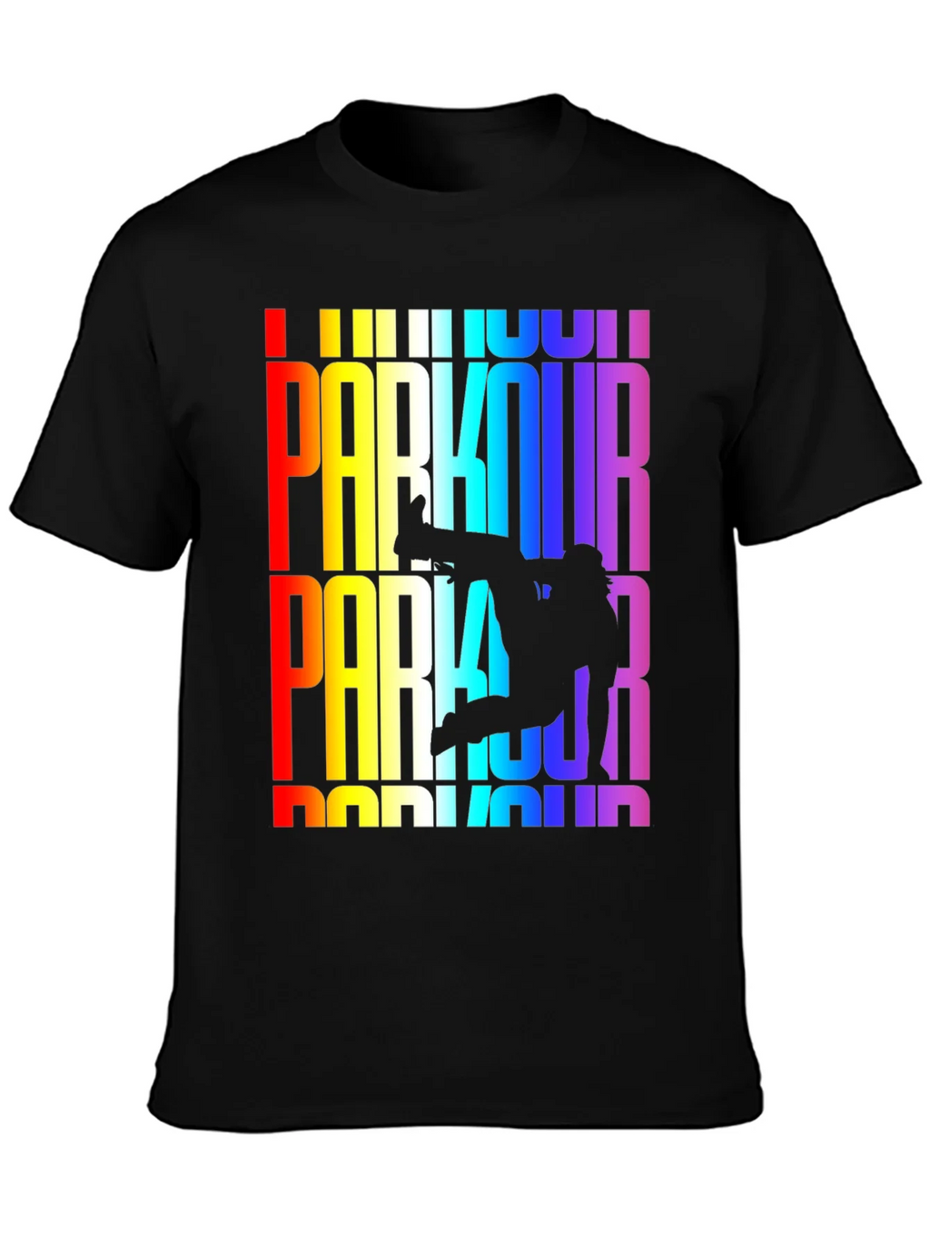 Rainbow Parkour Graphic Tee - Black product image 3