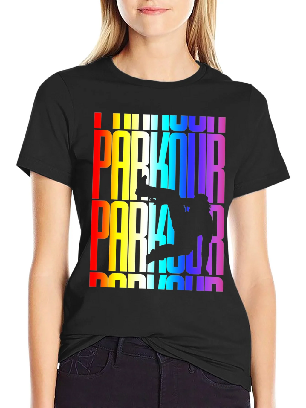 Rainbow Parkour Graphic Tee - Black product image 2