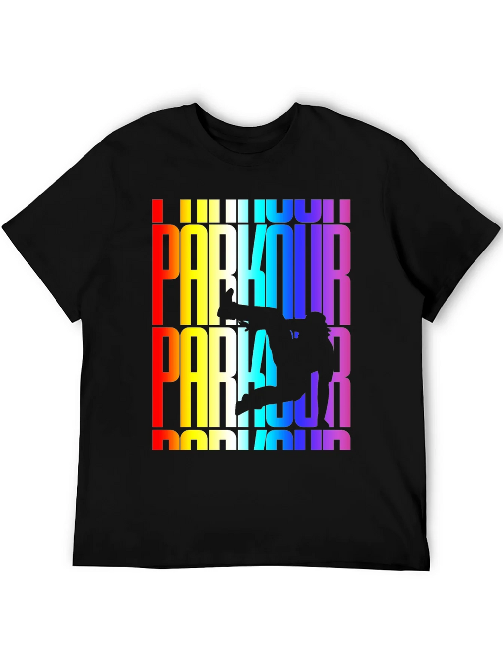 Rainbow Parkour Graphic Tee - Black product image 5