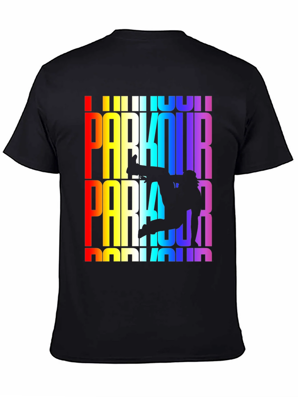 Rainbow Parkour Graphic Tee - Black product image 4