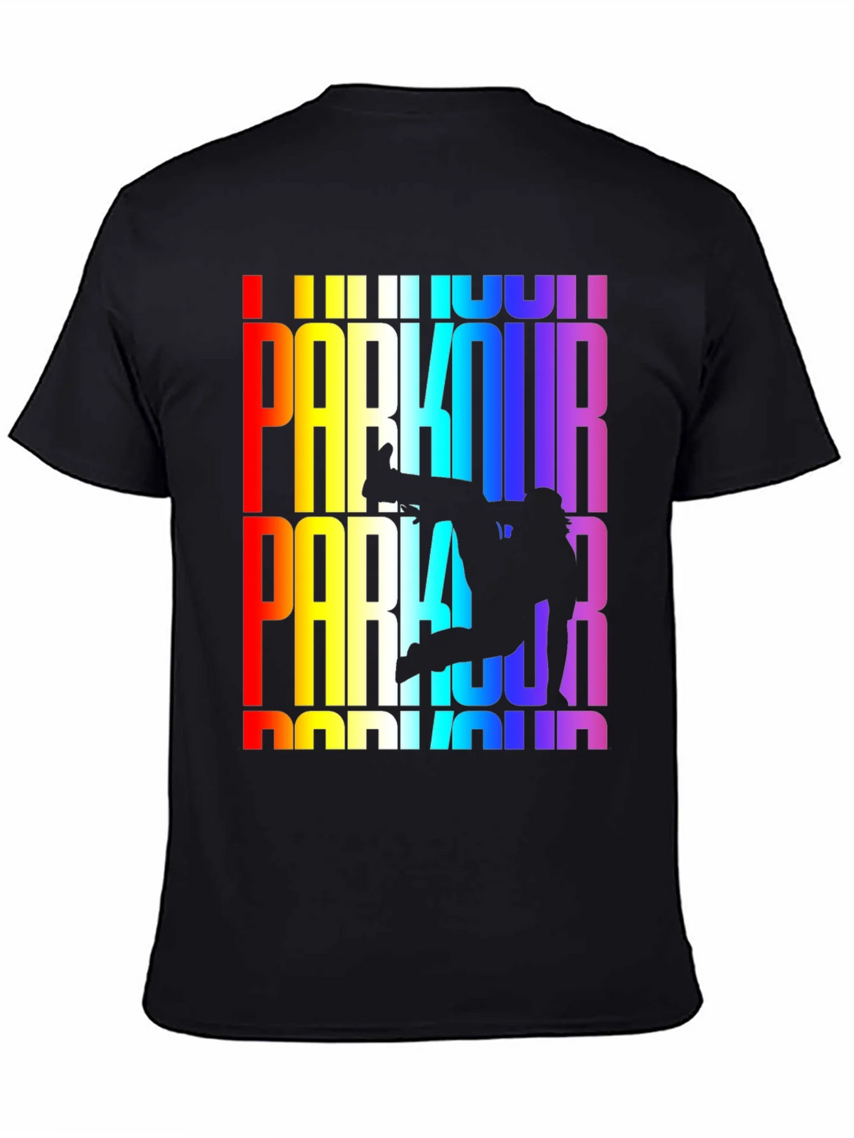 Rainbow Parkour Graphic Tee - Black product image 4