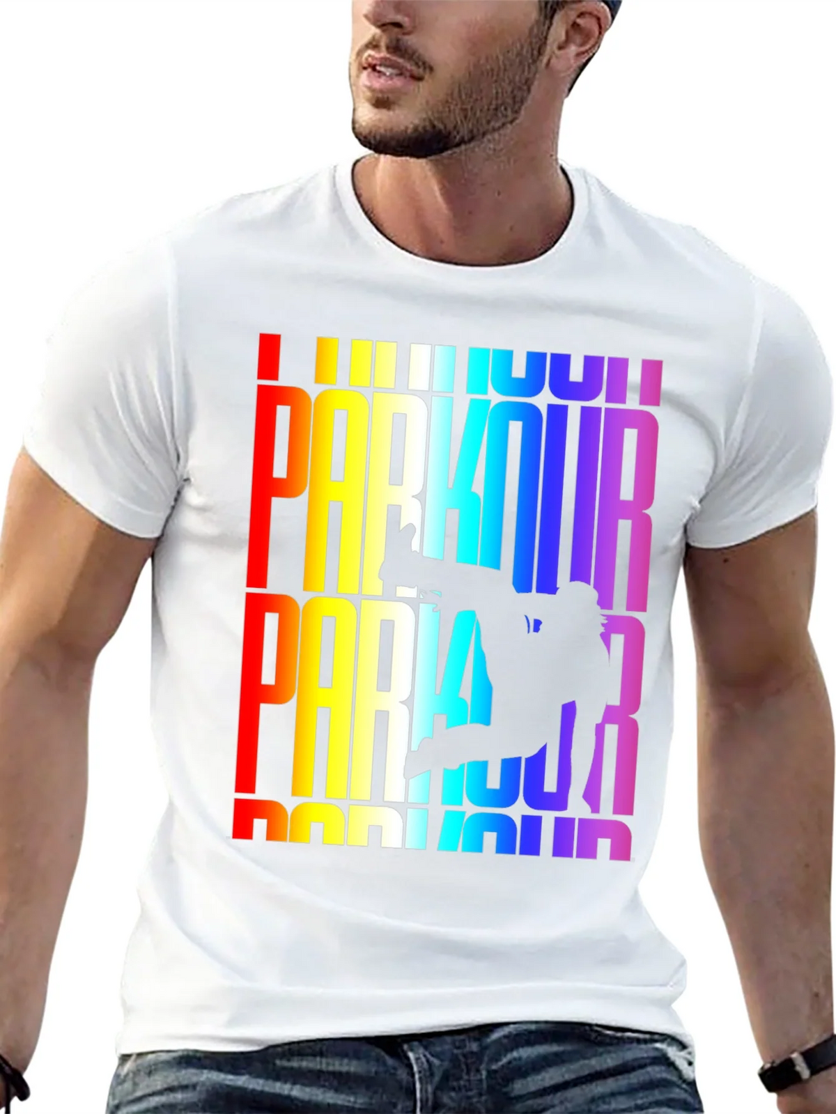Rainbow Parkour Graphic Tee - Black product image 12