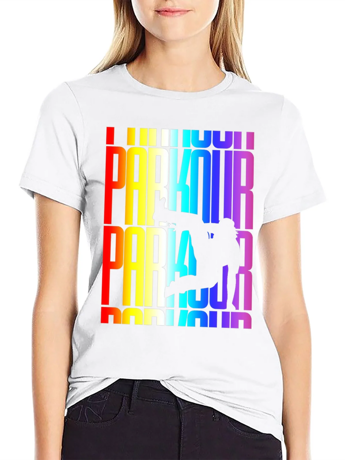 Rainbow Parkour Graphic Tee - Black product image 8