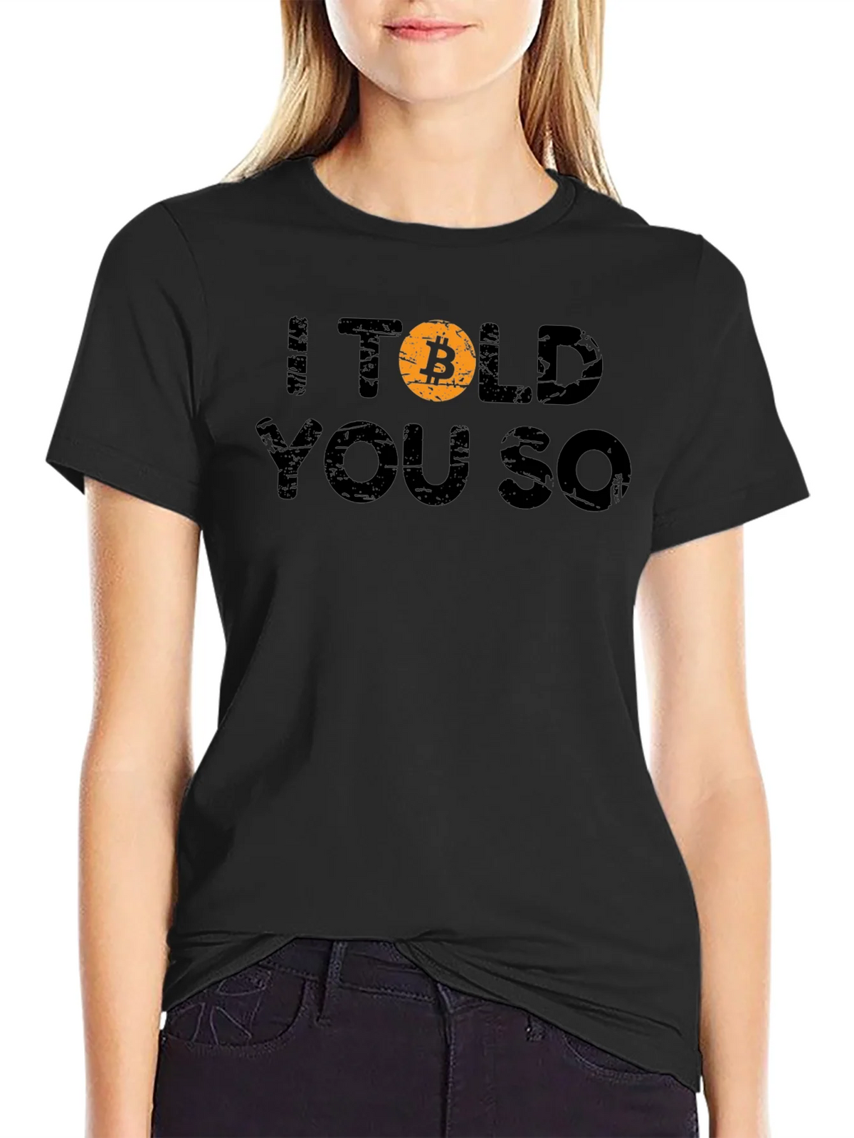 Bitcoin Crypto I Told You So Black T-Shirt product image 2
