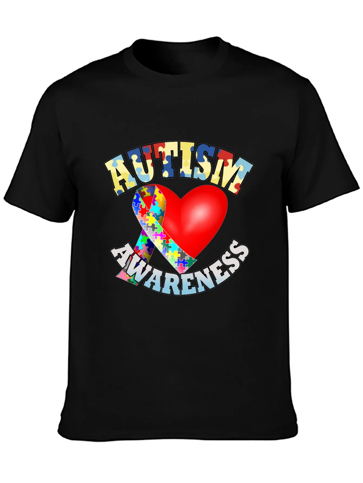 Autism Awareness T-Shirt - Puzzle Heart Design product image 3