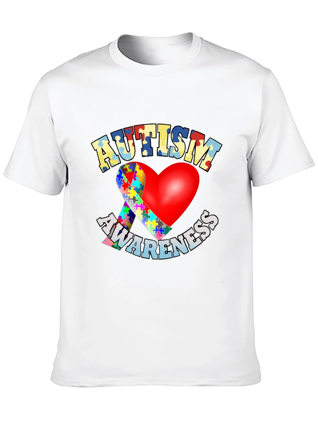 Autism Awareness T-Shirt - Puzzle Heart Design product image 7