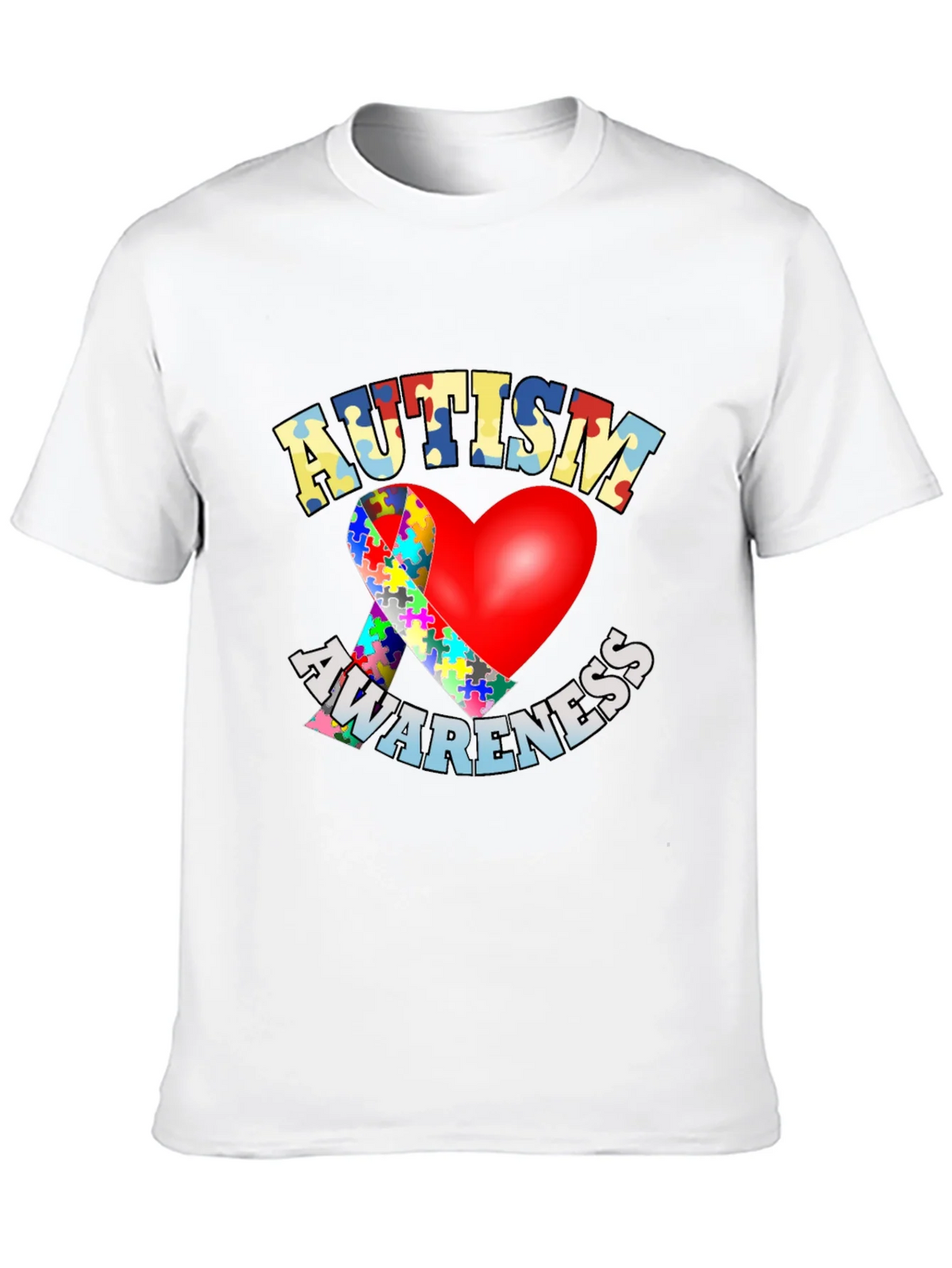 Autism Awareness T-Shirt - Puzzle Heart Design product image 7