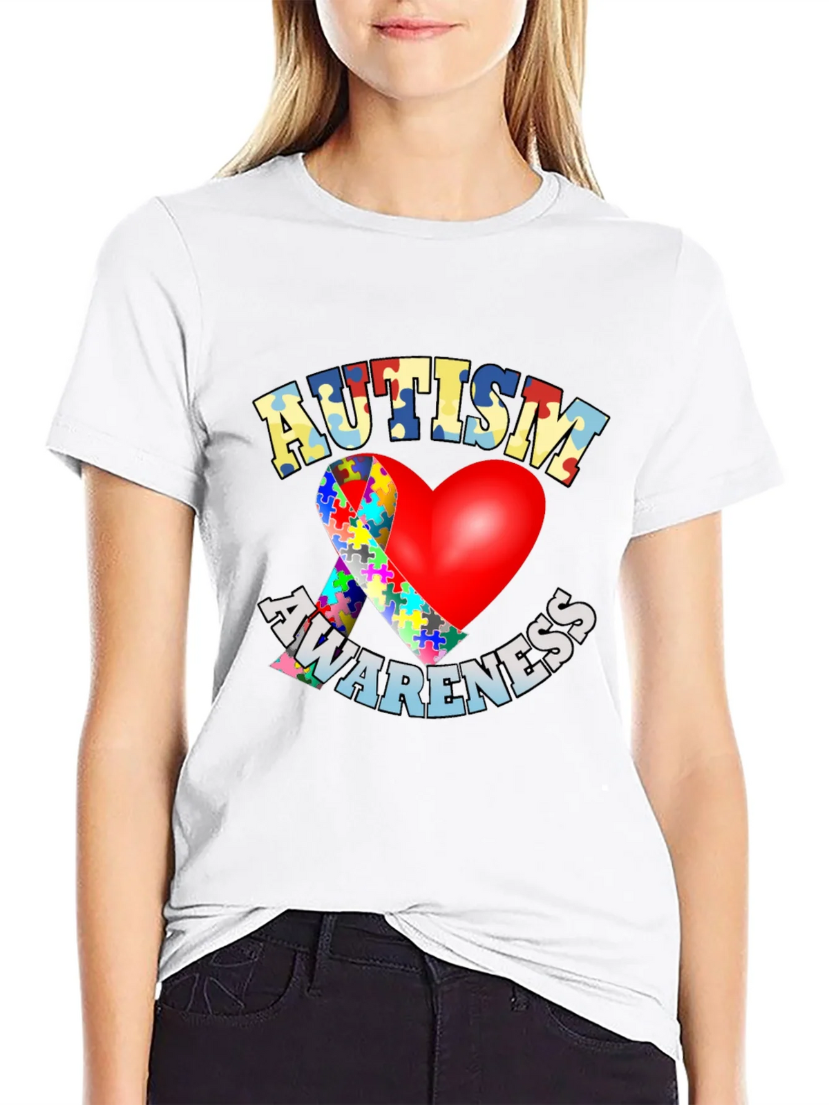 Autism Awareness T-Shirt - Puzzle Heart Design product image 6