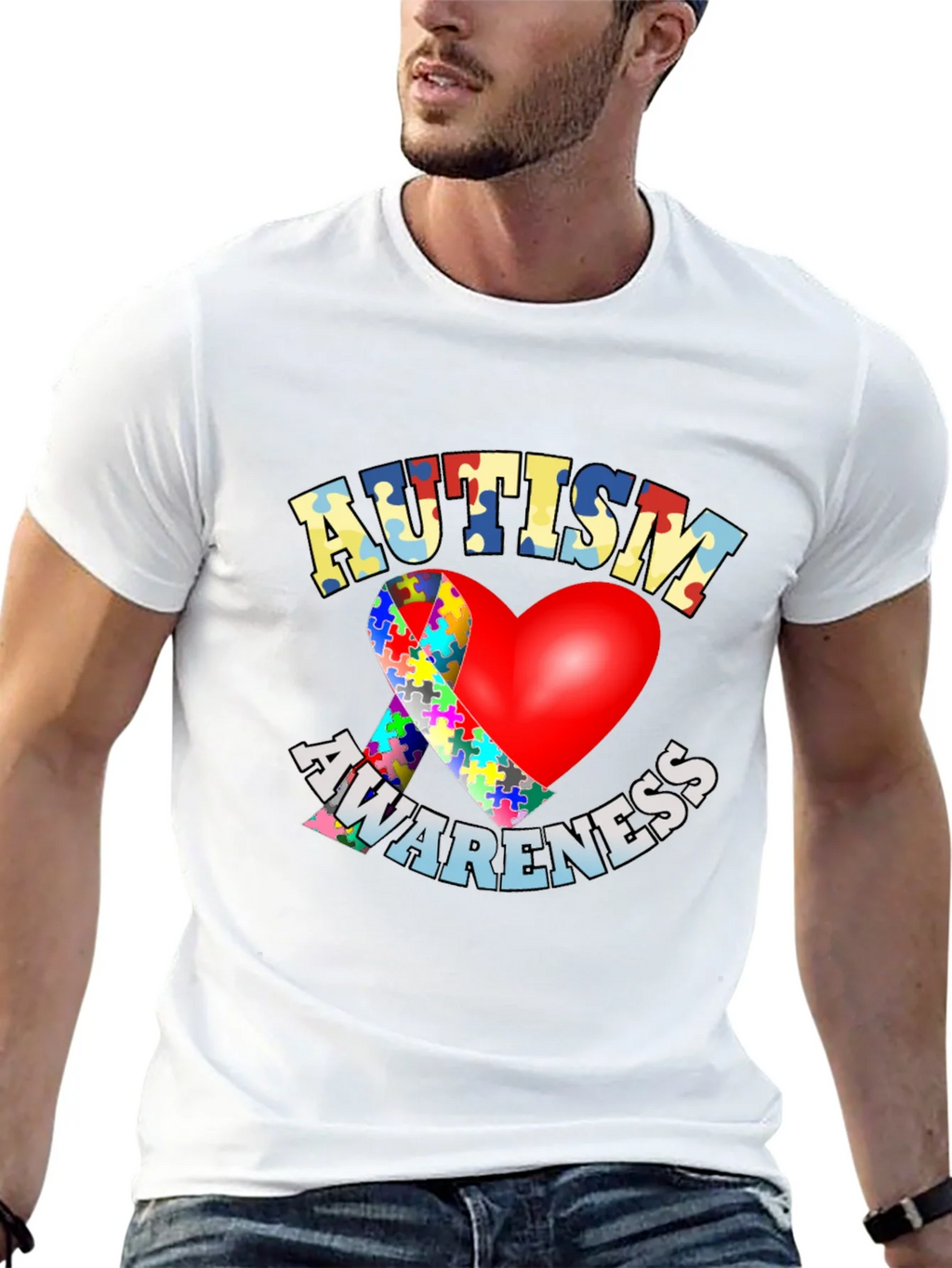 Autism Awareness T-Shirt - Puzzle Heart Design product image 9